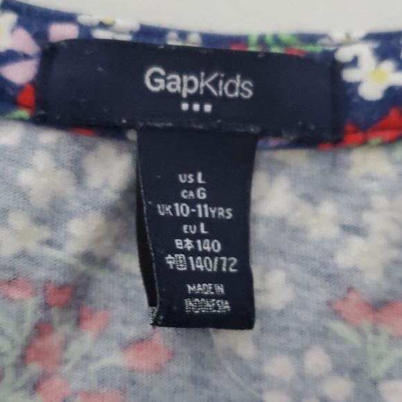 GAP KIDS dark blue floral jumpsuit - Picture 3 of 3